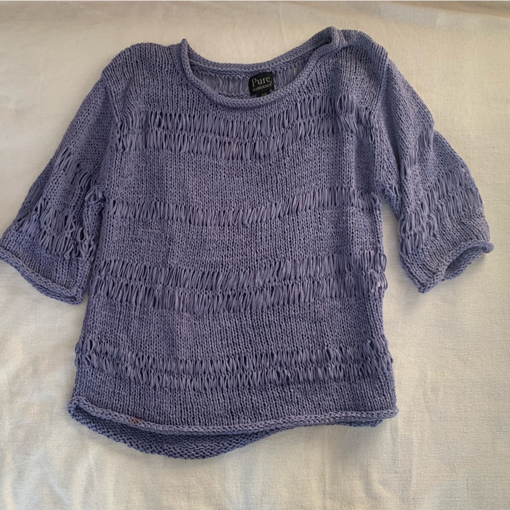 Pure Handknit lavender sweater